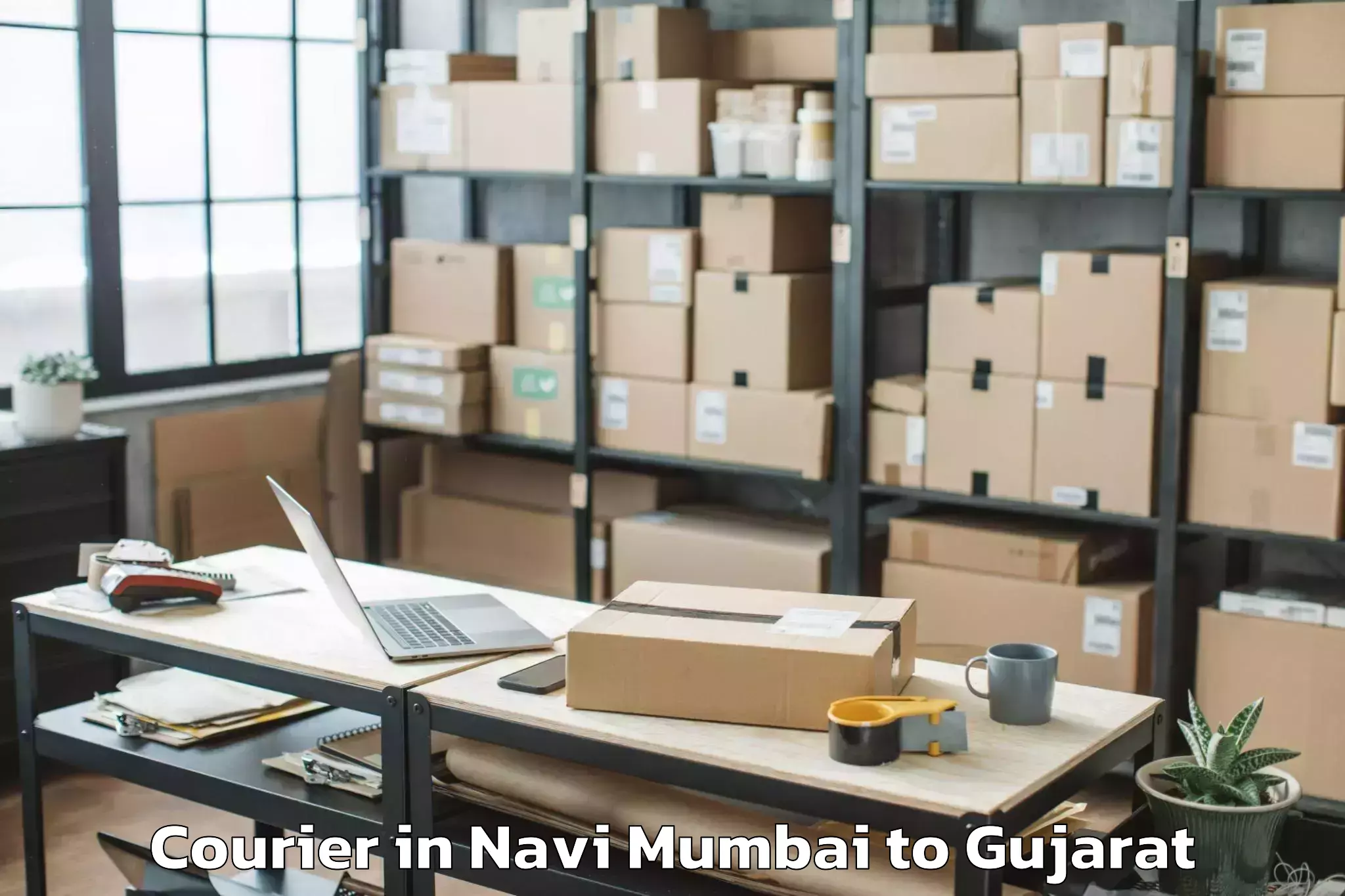 Book Navi Mumbai to Kavant Courier Online